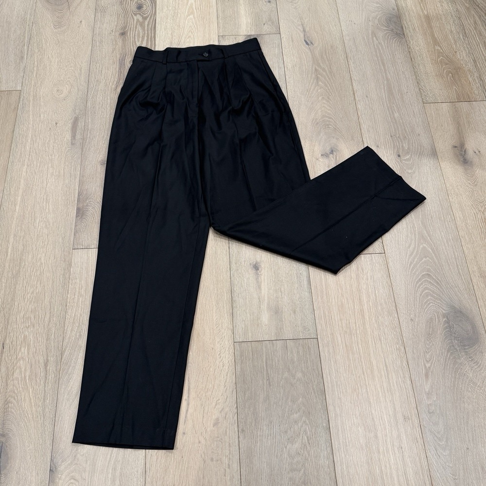 Studio Cut Black Trousers Front Pleat Women's EU 38 US Sz 8 Corpcore‎